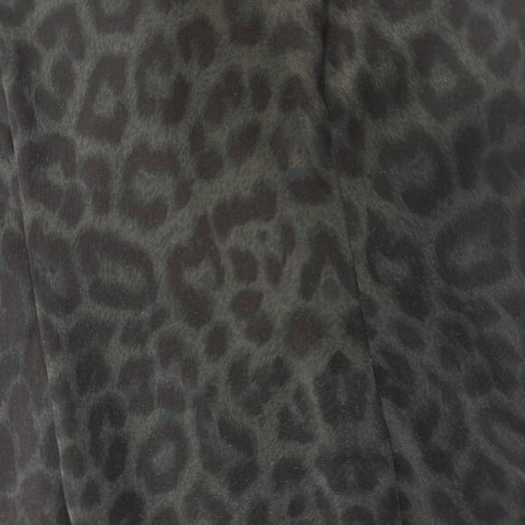 Women’s Leopard Print Short Sleeve Bodycon Dress Gray Green Size 2 - Picture 6 of 9